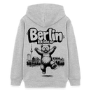 Berlin Souvenir-Teenager Bio-Hoodie-BERLIN ICK LIEBE DIR - Grau meliert