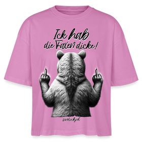 Ick hab die Faxen dicke!-Frauen Boxy Bio-T-Shirt - Pink