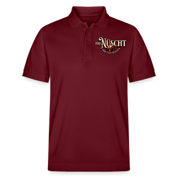 Weihnachten Berlin-JIBT NÜSCHT IHR FLITZPIEPEN-Unisex Bio-Poloshirt - Burgunderrot