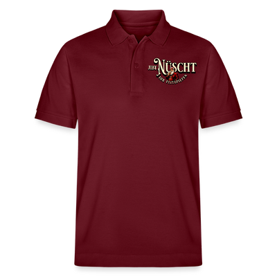 Weihnachten Berlin-JIBT NÜSCHT IHR FLITZPIEPEN-Unisex Bio-Poloshirt - Burgunderrot