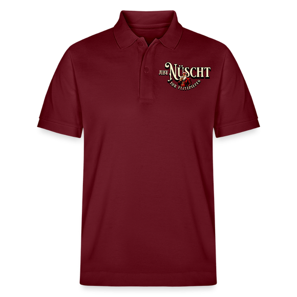 Weihnachten Berlin-JIBT NÜSCHT IHR FLITZPIEPEN-Unisex Bio-Poloshirt - Burgunderrot