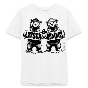 LATSCH & BOMMEL-Bio Teenager T-Shirt - Weiß