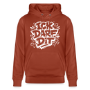 ICK DARF DIT-Unisex Bio-Hoodie mit Berliner Spruch - Terrakotta