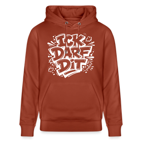 ICK DARF DIT-Unisex Bio-Hoodie mit Berliner Spruch - Terrakotta
