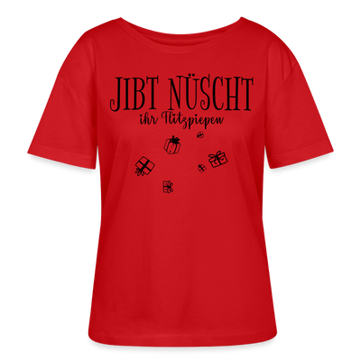 JIBT NÜSCHT IHR FLITZPIEPEN-Rundhals Frauen Bio-T-Shirt - Rot