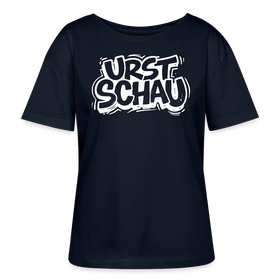 Ostalgie-Rundhals Frauen Bio-T-Shirt-URST SCHAU - Navy