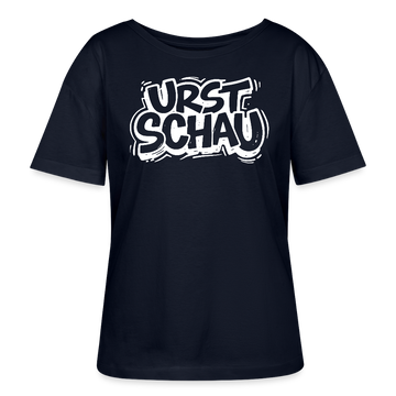 Ostalgie-Rundhals Frauen Bio-T-Shirt-URST SCHAU - Navy