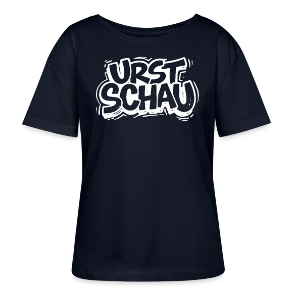 Ostalgie-Rundhals Frauen Bio-T-Shirt-URST SCHAU - Navy