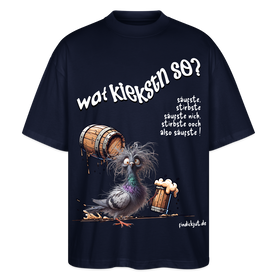 WAT KIEKSTN SO?-Oversized Unisex Bio T-Shirt II - Navy