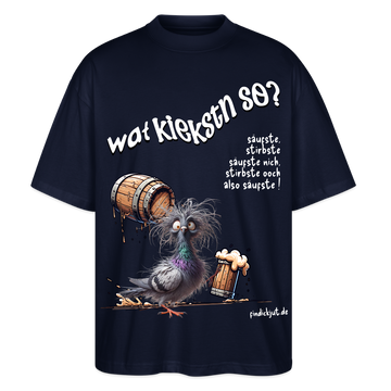WAT KIEKSTN SO?-Oversized Unisex Bio T-Shirt II - Navy