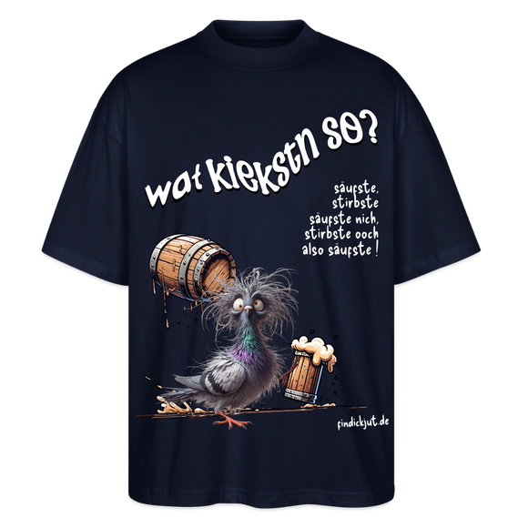 WAT KIEKSTN SO?-Oversized Unisex Bio T-Shirt II - Navy