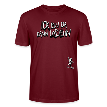 ICK BIN DA-Unisex BIO T-Shirt - Burgunderrot