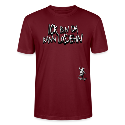 ICK BIN DA-Unisex BIO T-Shirt - Burgunderrot