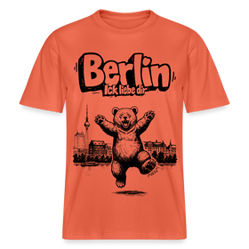 Berlin Souvenir- RELAXED FIT Unisex Bio T-Shirt-BERLIN ICK LIEBE DIR - Hellrot