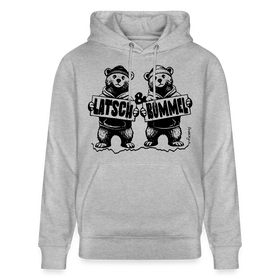 LATSCH & BOMMEL-Unisex Bio-Hoodie - Grau meliert