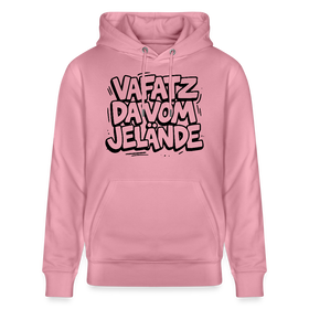 Berliner Kultspruch-VAFATZ DA VOM JELÄNDE-Unisex Bio-Hoodie - Lila Traum