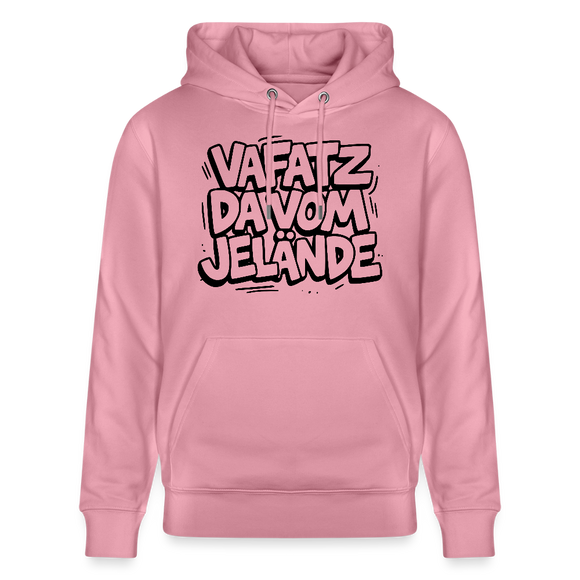 Berliner Kultspruch-VAFATZ DA VOM JELÄNDE-Unisex Bio-Hoodie - Lila Traum