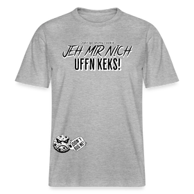 JEH MIR NICH UFFN KEKS!-Relaxed Fit Unisex Bio-T-Shirt - Grau meliert