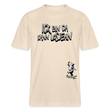ICK BIN DA-Relaxed Fit Unisex Bio-T-Shirt - Naturweiß