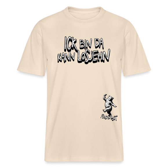 ICK BIN DA-Relaxed Fit Unisex Bio-T-Shirt - Naturweiß