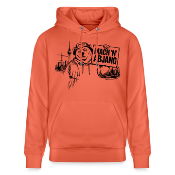Berliner Spruch- MACH 'N ABJANG -Unisex Bio-Hoodie - Hellrot