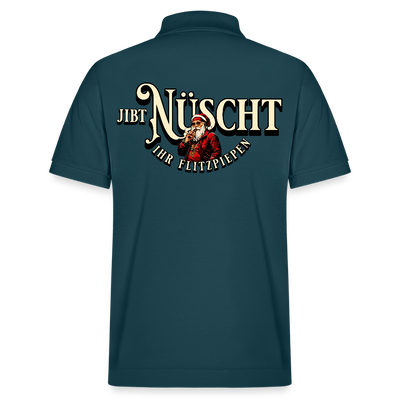 Weihnachten Berlin-JIBT NÜSCHT IHR FLITZPIEPEN-Unisex Bio-Poloshirt PREPSTER - Dunkles Petrol