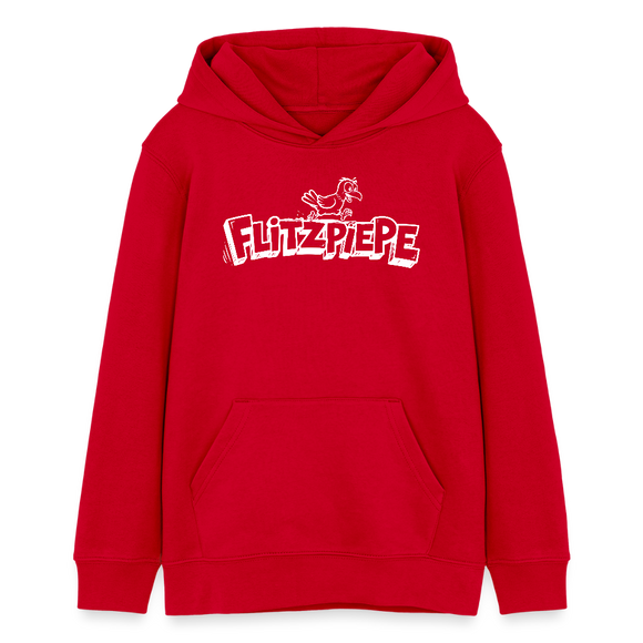 FLITZPIEPE-Teenager Bio-Hoodie - Rot