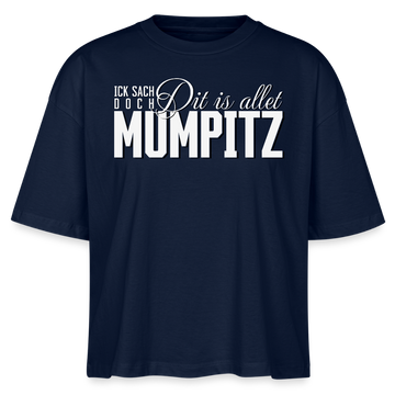 MUMPITZ-Frauen Boxy Bio-T-Shirt-dunkel - Navy