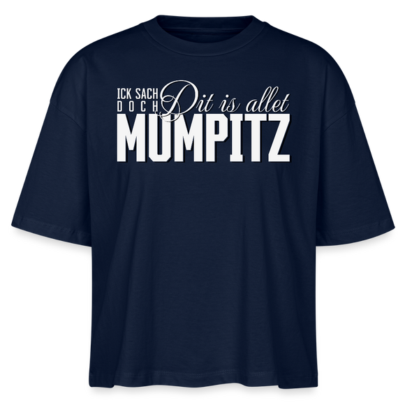 MUMPITZ-Frauen Boxy Bio-T-Shirt-dunkel - Navy