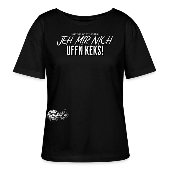 JEH MIR NICH UFFN KEKS-Rundhals Frauen Bio-T-Shirt - Schwarz