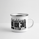 Berlin Souvenir-FIND ICK JUT-Panorama Emaille-Tasse - Weiß