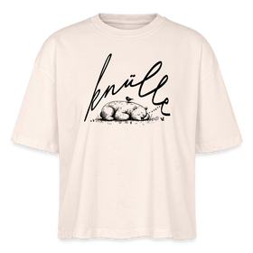 KNÜLLE - Frauen Boxy Bio-T-Shirt - Naturweiß