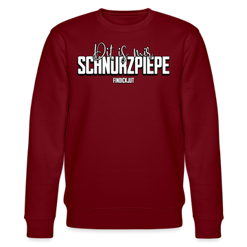 SCHNURZPIEPE-Unisex Bio-Sweatshirt - Burgunderrot