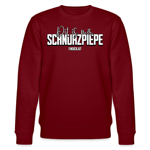 SCHNURZPIEPE-Unisex Bio-Sweatshirt - Burgunderrot