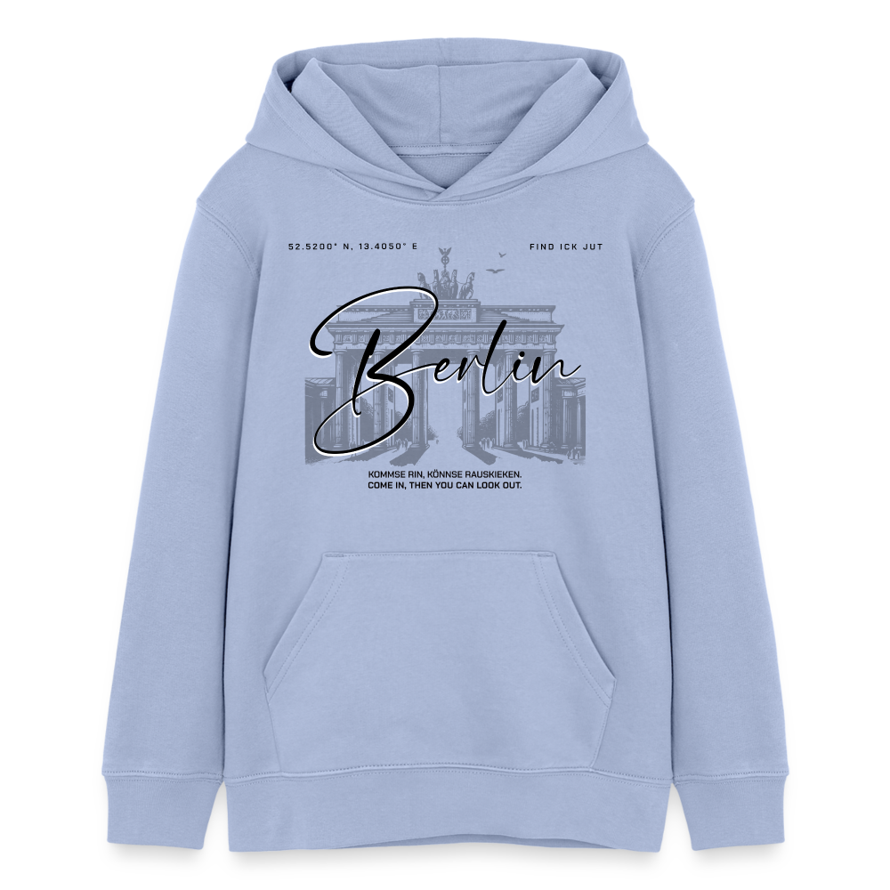 BERLIN-Teenager Bio-Hoodie - Sky