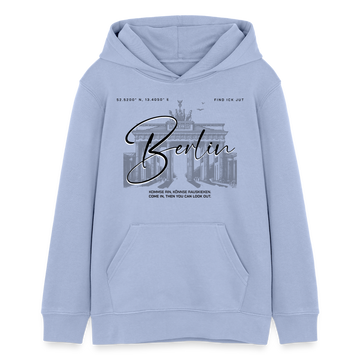 BERLIN-Teenager Bio-Hoodie - Sky