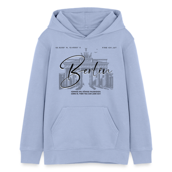 BERLIN-Teenager Bio-Hoodie - Sky
