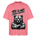 Dit is mir SCHNURZPIEPEOversized Unisex Bio T-Shirt - Pink 