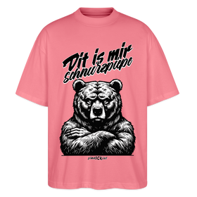 Dit is mir SCHNURZPIEPEOversized Unisex Bio T-Shirt - Pink 