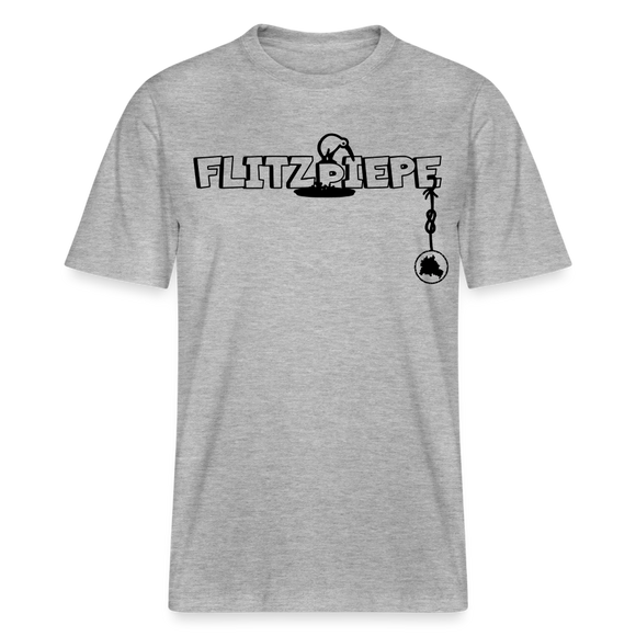 EINE FLITZPIEPE - Relaxed Fit Unisex Bio-T-Shirt - Grau meliert