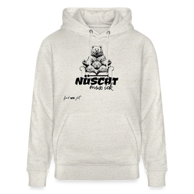 NÜSCHT MUSS ICK-Unisex Bio-Hoodie - Beige meliert