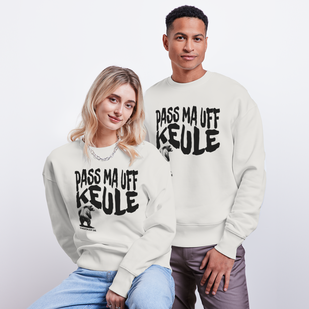 PASS MA UFF KEULE - Unisex Oversize Bio Pullover - OFF WHITE