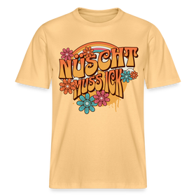 BERLINER RETRO-NÜSCHT MUSS ICK-Relaxed Fit Unisex Bio-T-Shirt - Hellgelb