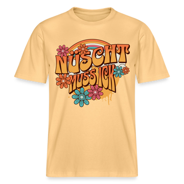 BERLINER RETRO-NÜSCHT MUSS ICK-Relaxed Fit Unisex Bio-T-Shirt - Hellgelb