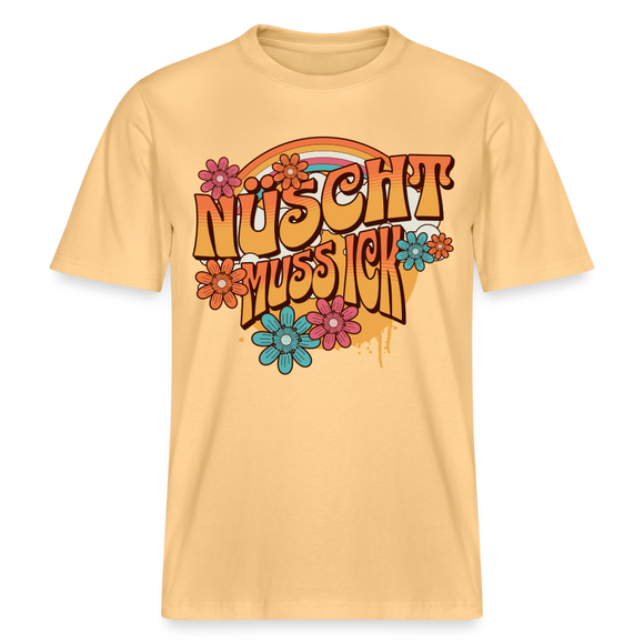 BERLINER RETRO-NÜSCHT MUSS ICK-Relaxed Fit Unisex Bio-T-Shirt - Hellgelb