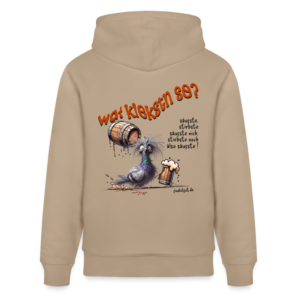 WAT KIEKSTN SO - Unisex Bio-Hoodie - Beige