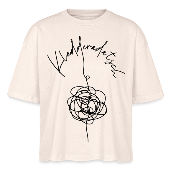 KLADDERADATSCH - Frauen Boxy Bio-T-Shirt - Naturweiß