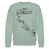Weihnachten in Berlin25-JIBT NÜSCHT-Unisex Bio-Sweatshirt - Helles Graugrün