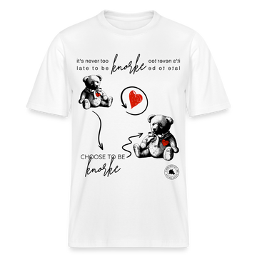 Berlin-T-Shirt-BERLINER KNORKE-Relaxed Fit Unisex Bio-T-Shirt - Weiß