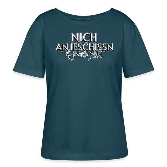 Berliner Effizienz-DIT LOB-Rundhals Frauen Bio-T-Shirt - Dunkles Petrol